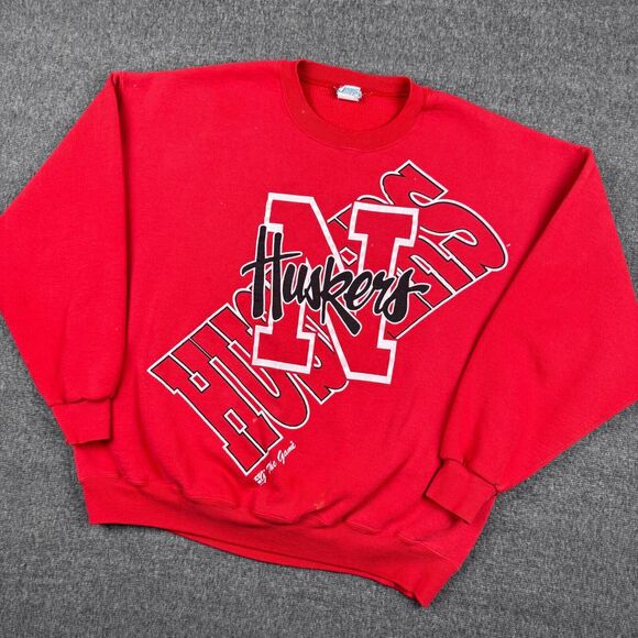 Vintage The Game Nebraska Sweatshirt Men's XXL Red Cornhuskers NCAA Football - Picture 2 of 13
